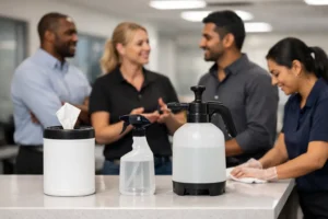 Bulk Wipes vs Spray Systems at Work