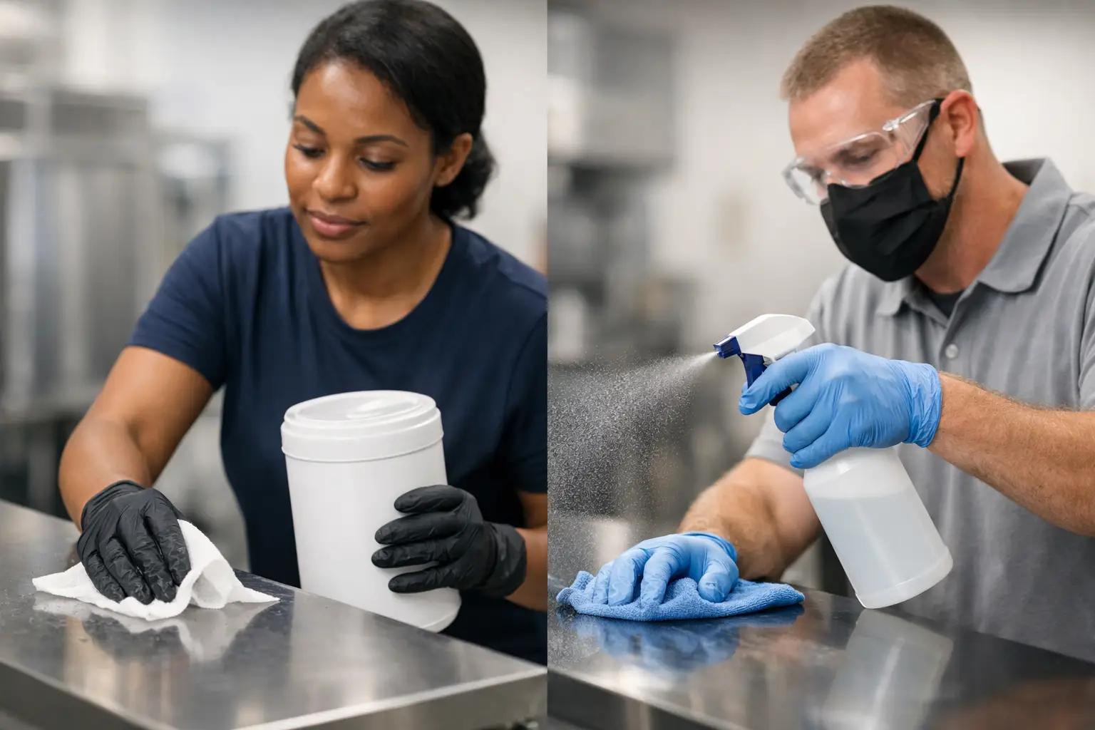 Industrial Wipes vs Spray Disinfectants