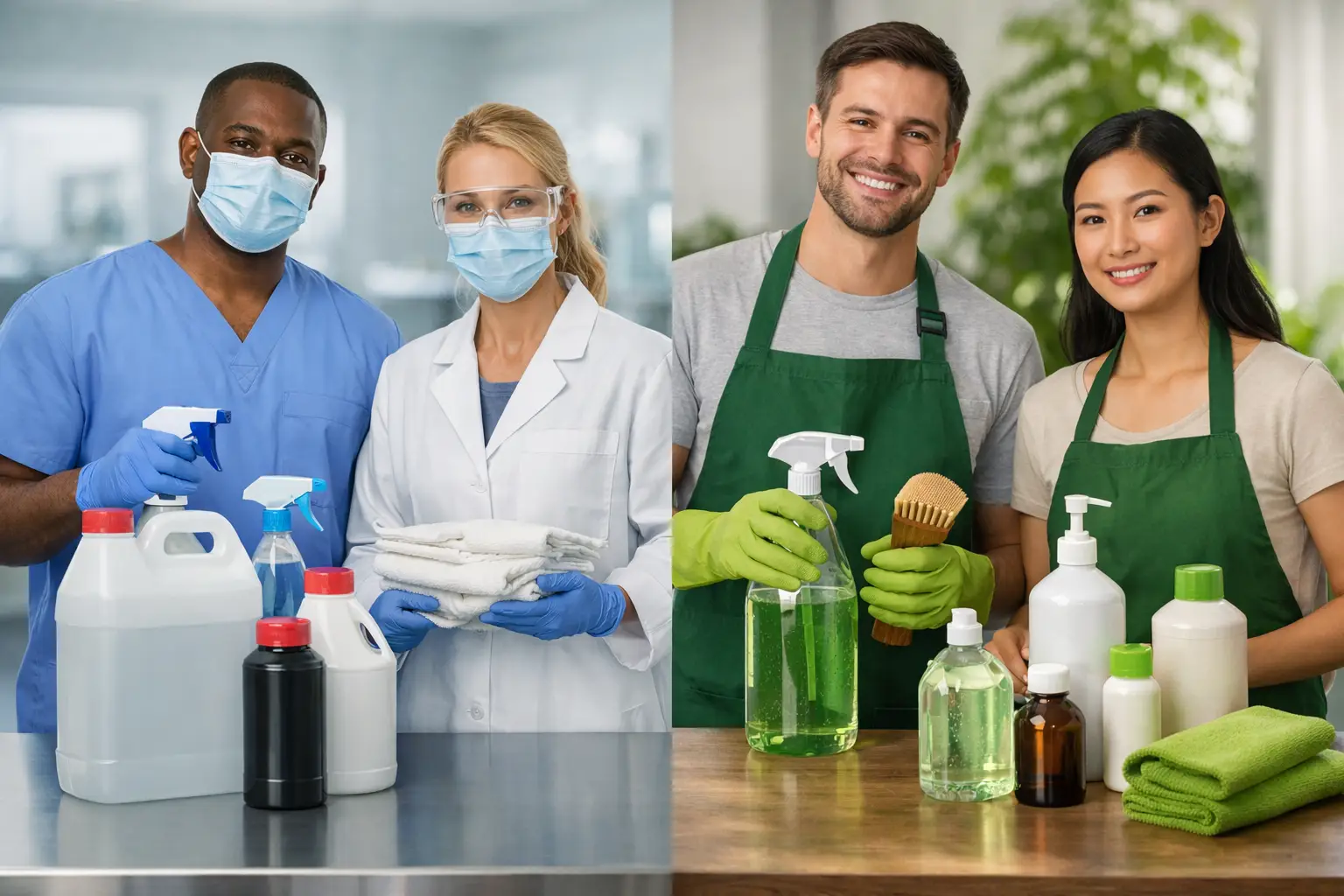 Hospital Grade Cleaners Versus Green Alternatives